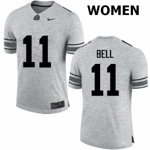 NCAA Ohio State Buckeyes Women's #11 Vonn Bell Gray Nike Football College Jersey BDZ6745MK